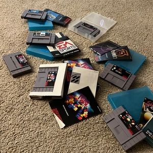 Lot of 7 super NES games